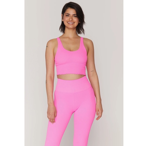 ❌SOLD❌ Spiritual Gangster Amor Crop Tank in Hibiscus - Picture 5 of 9